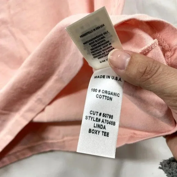 AGOLDE	NWT Linda Boxy Crewneck T-Shirt Short Sleeve Dip Dye Size XS - Picture 8 of 12